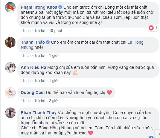 Thanh Thảo, Hà Kiều Anh, Dương Cầm... và nhiều sao Việt động viên Hồng Nhung.